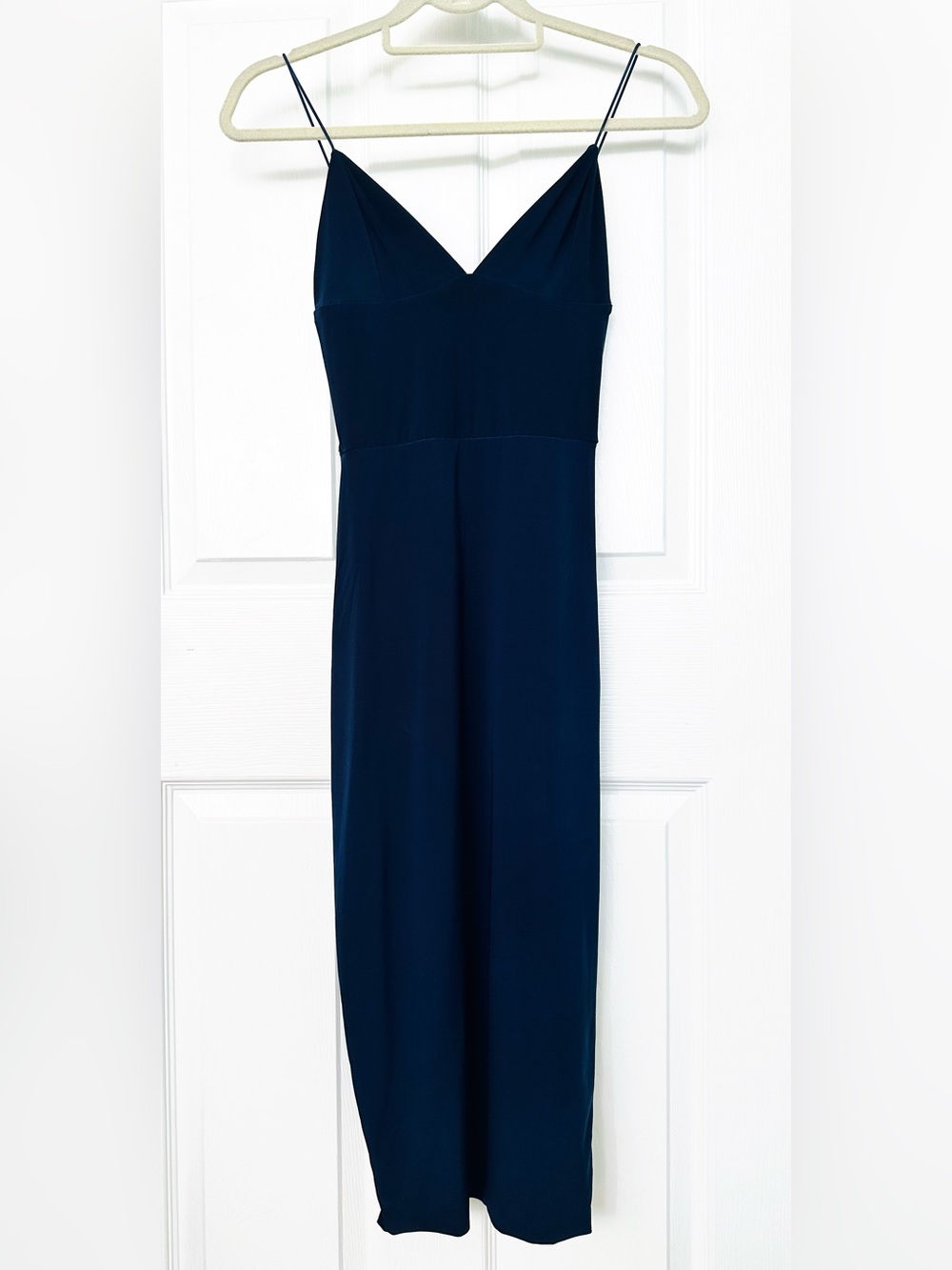 Missguided Navy Spaghetti-Strap Maxi Dress